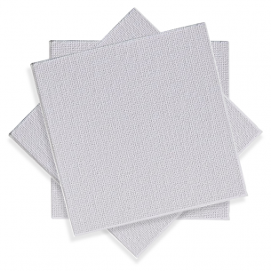 Pebeo White Synthetic or Natural Linen Canvas Boards in 30 X 30cm Square  Panels 