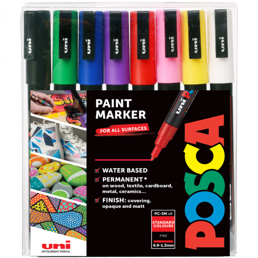 Uni Posca PC-3M Pen Case 12 set Pastel Colors 