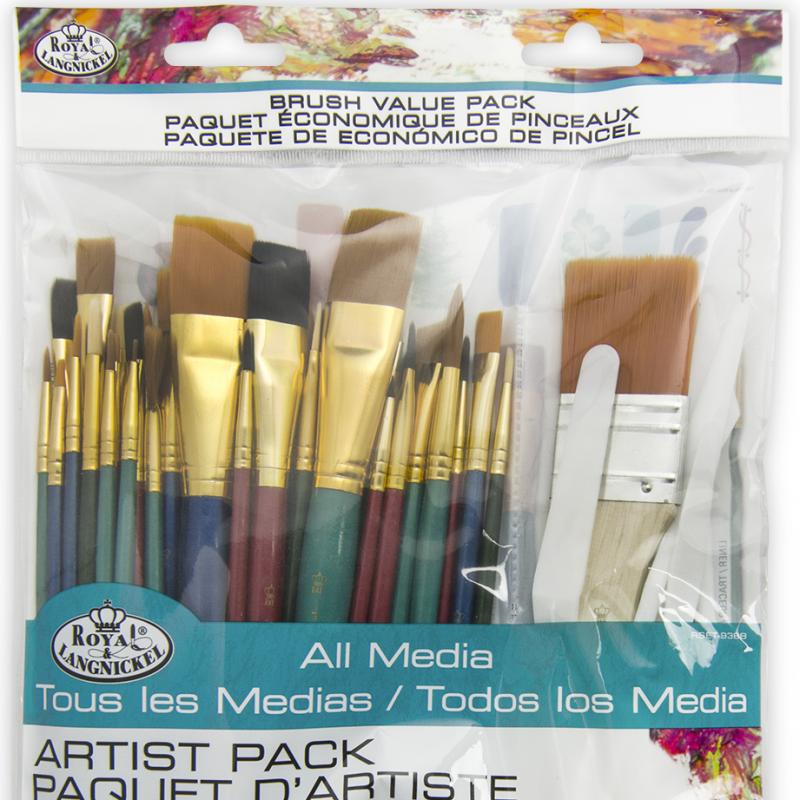  Craft Paint Brush Set 50pc - Assorted Palette Knives