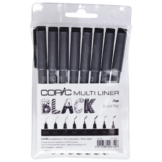 Copic : Multiliner : Pigment Pen : 1.0mm : Black - Copic : Multiliner - Copic  Markers - Brands
