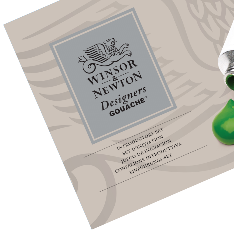 Winsor & Newton Designers' Gouache Introductory 10-Tube Paint Set,  14ml,Blue,green,ivory,white