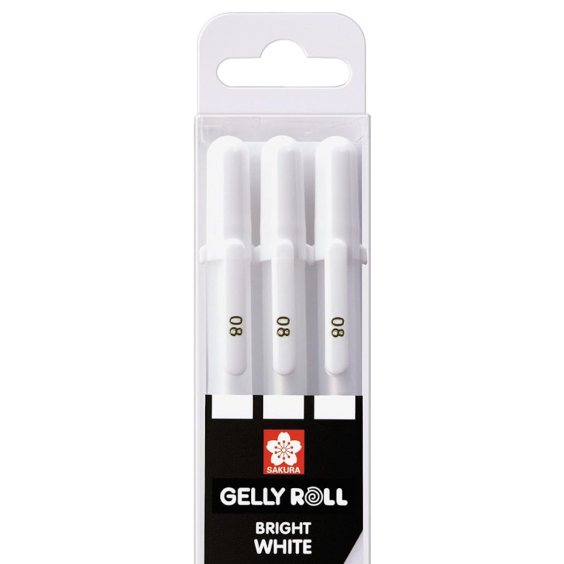 Gelly Roll Medium White Gel Pen Set 08 (3pc)