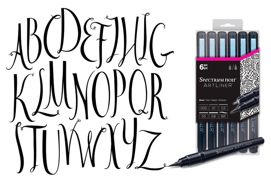Sparkle Water-Based Fine Micro-Pigment Markers - Pack of 3 - Includes  Flexible Brush Nib - by Spectrum Noir (Clear Overlay)