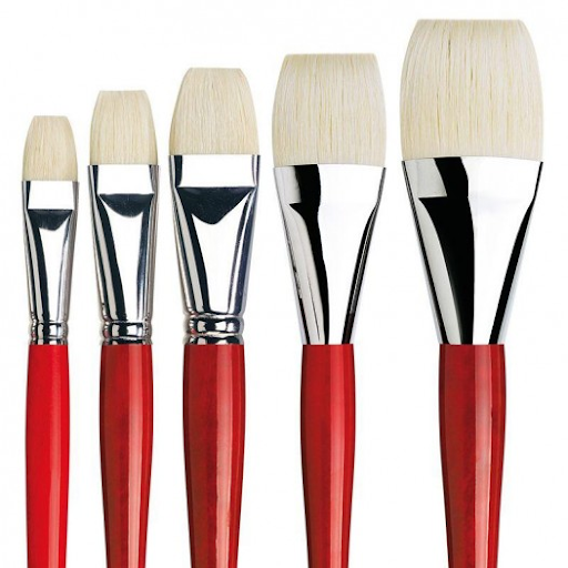 Da Vinci Maestro2 5123 Single Flat Brushes with red handles